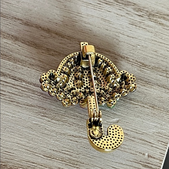Umbrella Rhinestone Brooch-NEW - Picture 4 of 5
